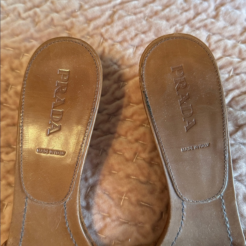 Prada Brown Suede Mules - Picture 2 of 5